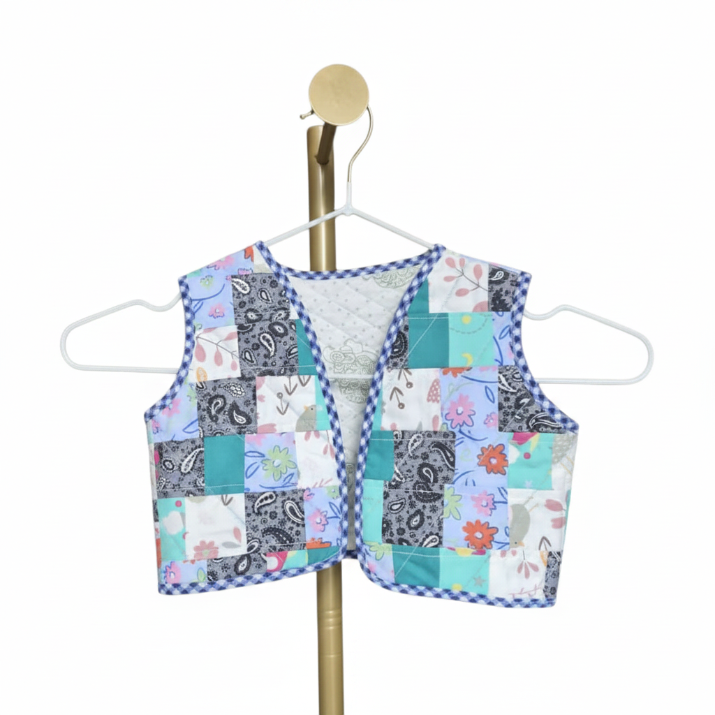 Handmade Patchwork Quilted Kids Vest (Brand New)