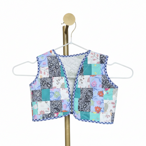 Handmade Patchwork Quilted Kids Vest (Brand New)