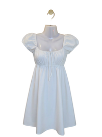 H&M White Puff Sleeve Mini Dress