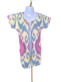 Ikat Print Open Front Tunic – Free Size