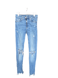 &Denim High Waist Distressed Skinny Jeans – Size 25