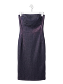 Oasis Metallic Strapless Midi Dress