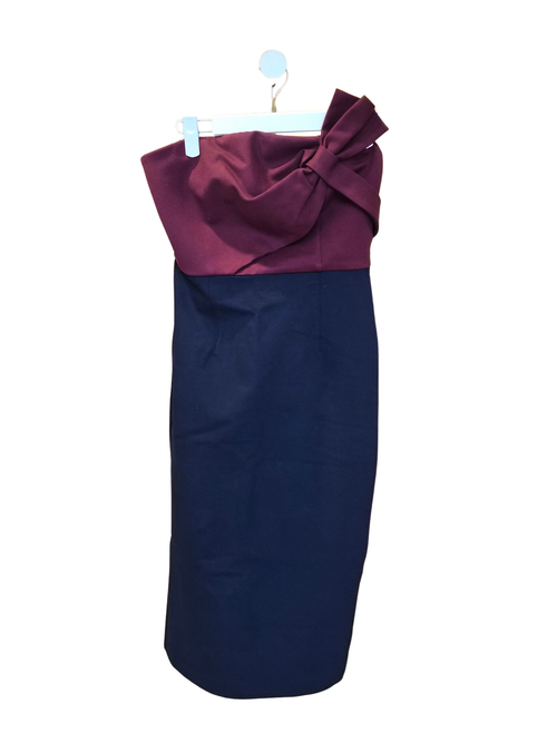 Love, Bonito Two-Tone Bow Midi Dress