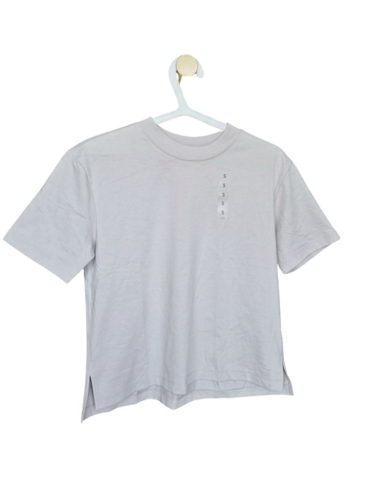 UNIQLO AIRism Cotton T-Shirt – Size S (Light Gray) – Brand New with Tags