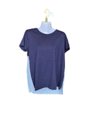 Oasis Layered Stripe Hem Top | Navy | Size M