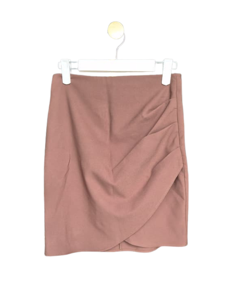 Trendyol Mocha Wrap Mini Skirt – Size XS (EU 34)