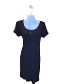 Cotton On Black Ribbed Bodycon Dress – Size M