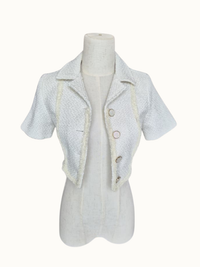 Pomelo Textured Cropped Jacket (XXS)