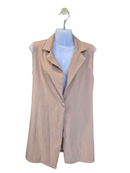 Beige Sleeveless Longline Vest – Size S (estimated)