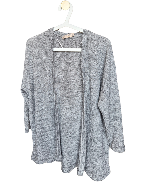 Pull&Bear Open Front Knit Cardigan | Grey Marl | Size S
