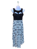 Kitschen Black & White Damask High-Low Dress