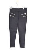Zara Basic Black Zip Detail Leggings – Size S