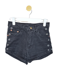 DADA Black Studded Denim Shorts – Size XS