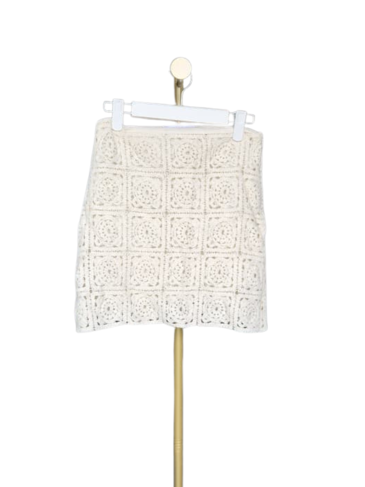 Mango (MNG) Crochet Knit Mini Skirt – Size XS (Brand new)