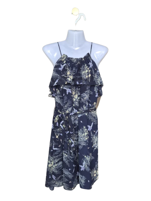Navy Floral Ruffle Cami Dress – Size S