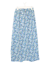 Blue Floral Maxi Skirt – Size S (Estimated)