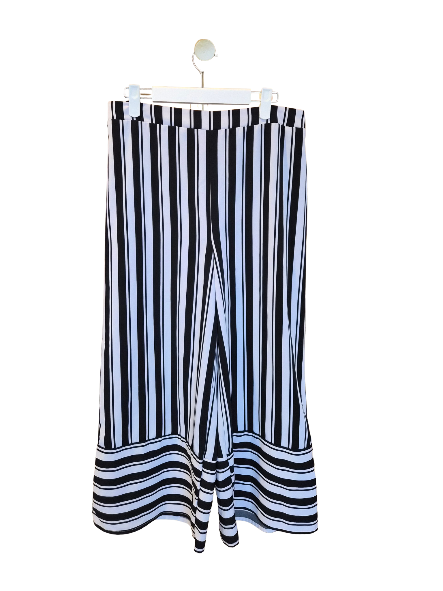 Supre Black & White Striped Wide-Leg Pants – Size 14