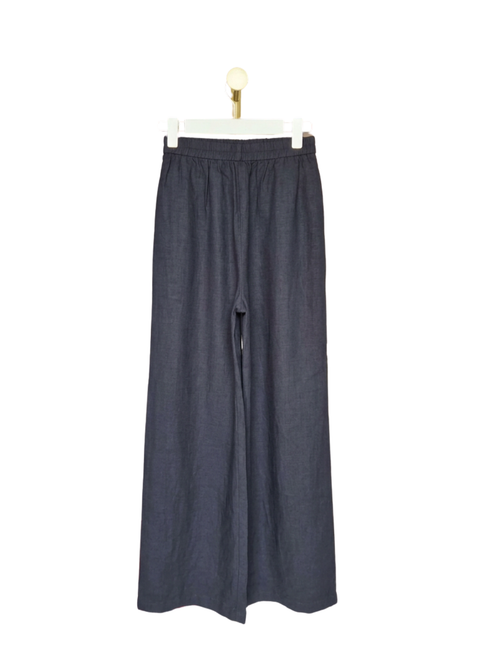 Size Free – Navy Wide-Leg Pull-On Pants