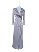 Zoo Basics by My Apparel Zoo Satin Wrap Maxi Dress – Size XS