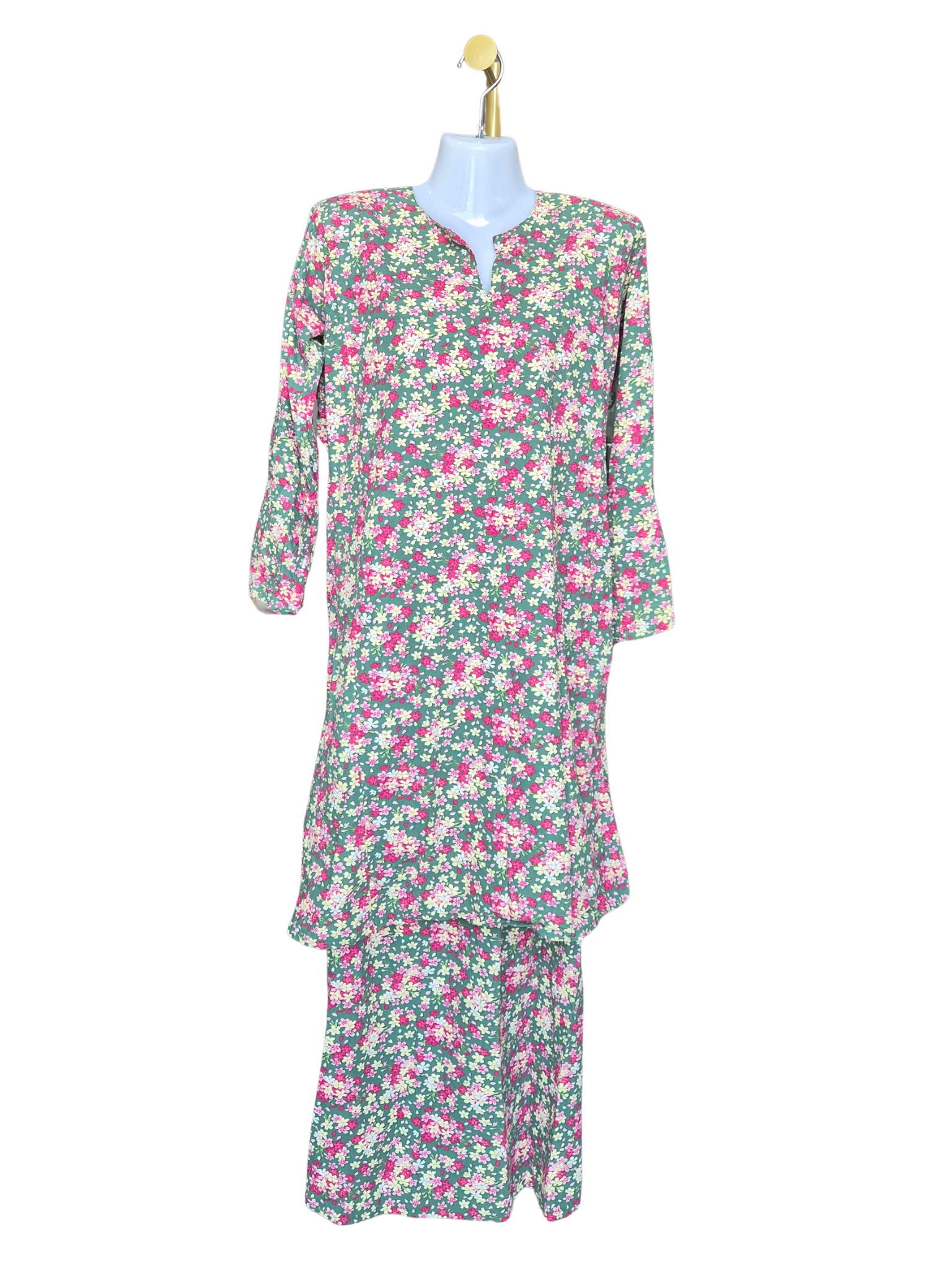 Pure Glamour Floral Baju Kurung Set – Size 38 (Approx. M)
