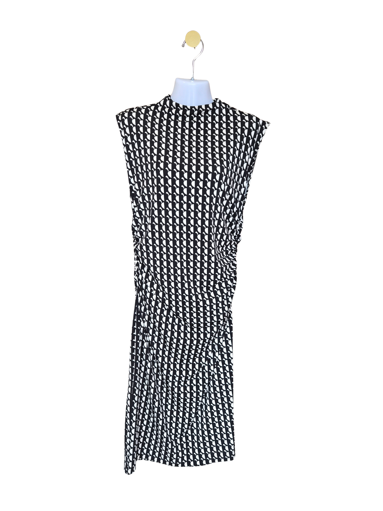 Black & White Geometric Midi Dress