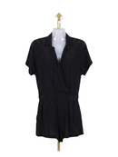 Black Wrap-Style Playsuit – Size S (estimated)