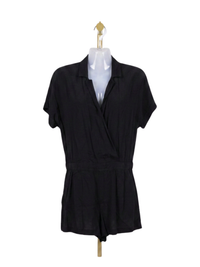 Black Wrap-Style Playsuit – Size S (estimated)