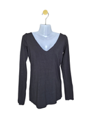 Armani Exchange Black Deep V Long Sleeve Top – Size M