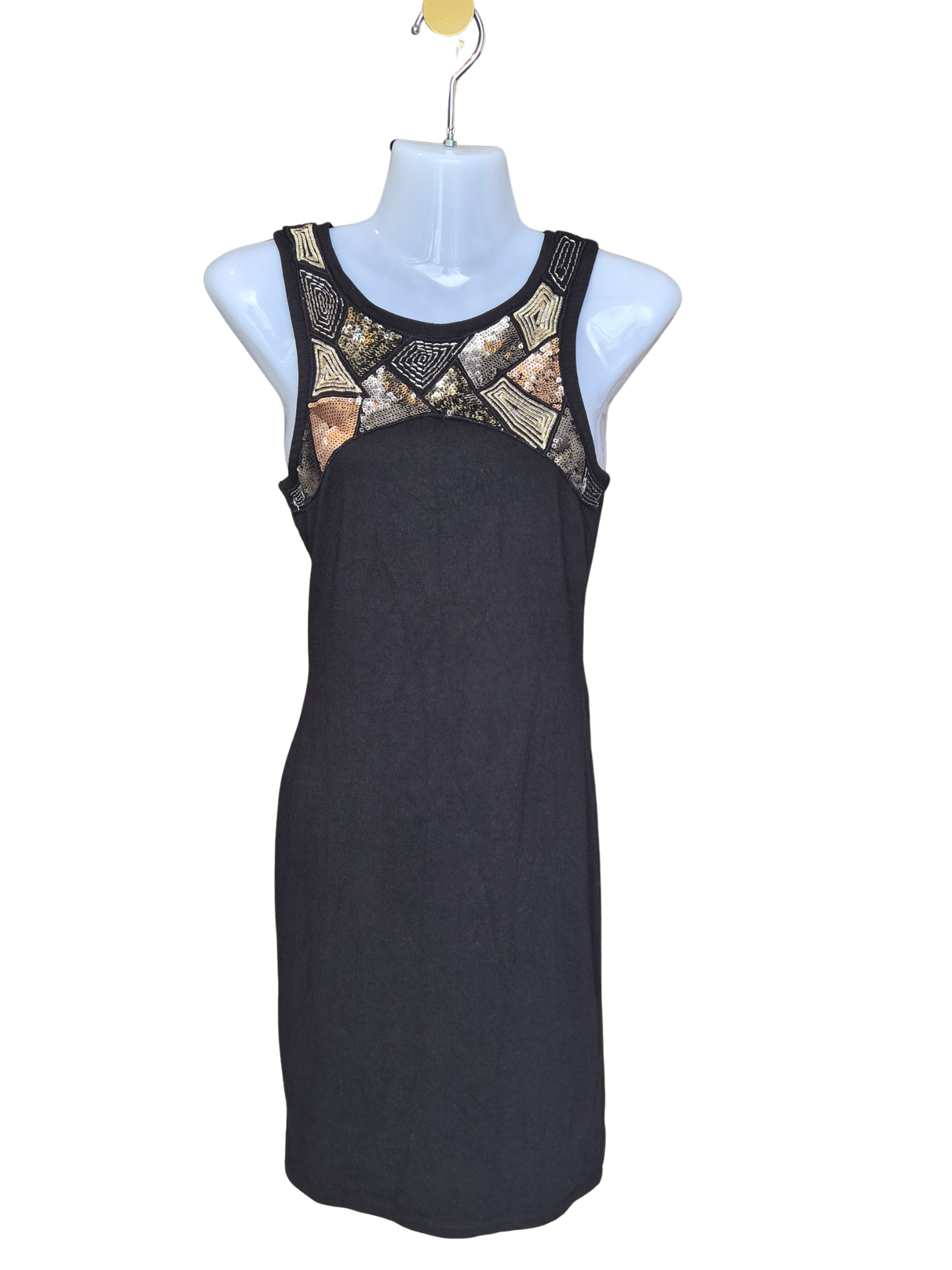 Cotton On Black Embellished Bodycon Dress – Size XS