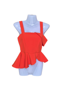 Soigné by Mc Vogue Coral Peplum Top – Size XS