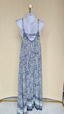 TOBI Blue & White Paisley Maxi Dress – Size S
