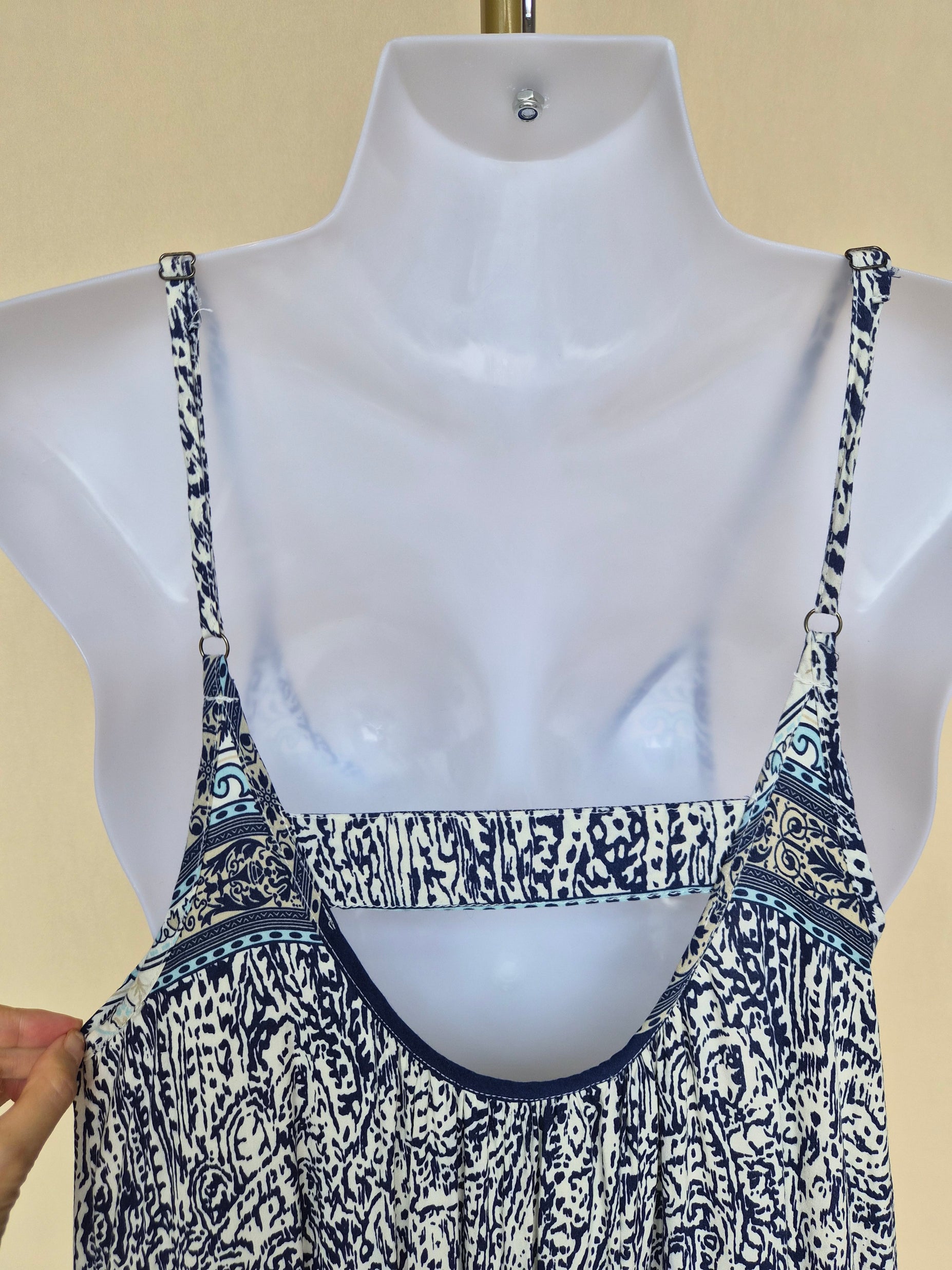 TOBI Blue & White Paisley Maxi Dress – Size S