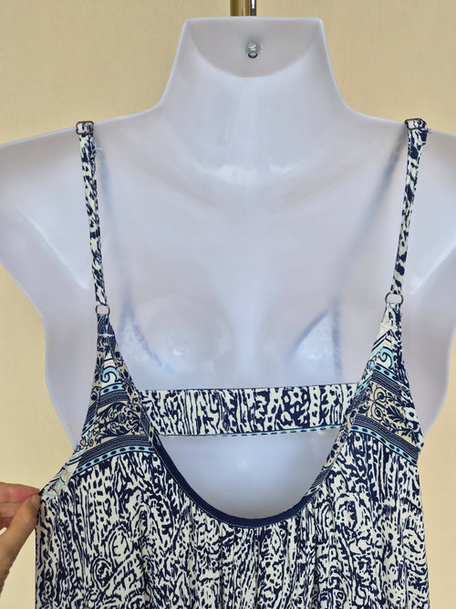 TOBI Blue & White Paisley Maxi Dress – Size S