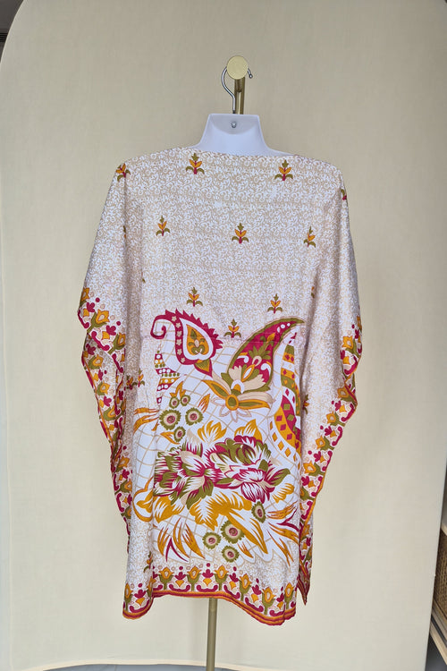 Bohemian Floral Kaftan Tunic (M)