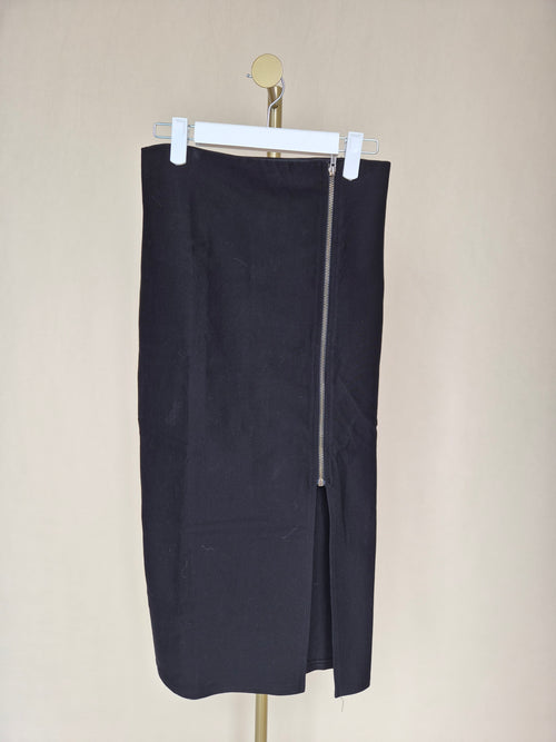 Black Midi Pencil Skirt (S/M)