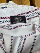 DSM Korea White Boho Lace-Up Blouse (S/M)