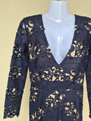Winona Navy Lace Midi Dress – Size 8
