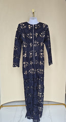 Winona Navy Lace Midi Dress – Size 8