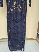 Winona Navy Lace Midi Dress – Size 8