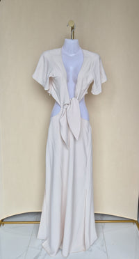 SHEIN Cream Cut-Out Maxi Dress – Size S