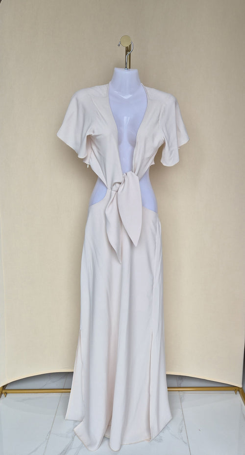 SHEIN Cream Cut-Out Maxi Dress – Size S