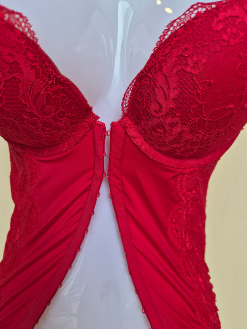 La Senza Red Lace Bustier Cami – Size S