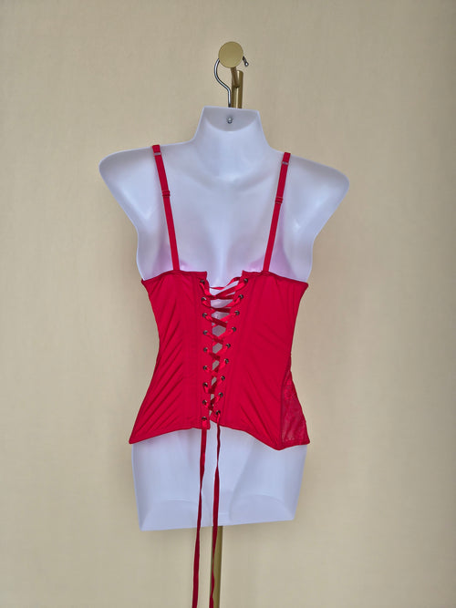 La Senza Red Lace Bustier Cami – Size S