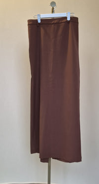 SHEIN Brown Wrap Midi Skirt – Size L