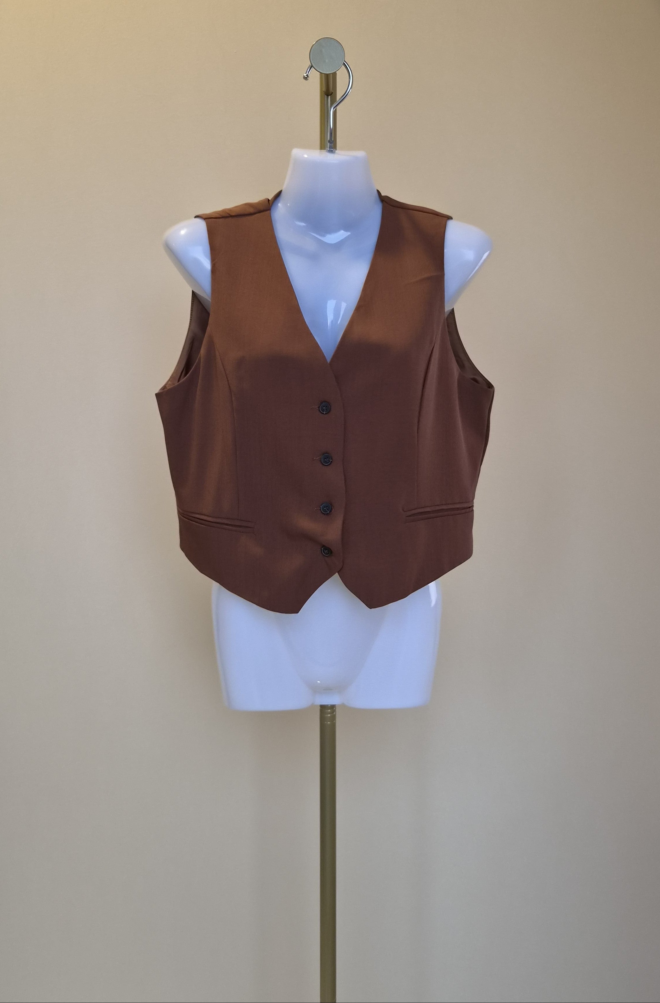 SHEIN Tailored Brown Waistcoat Vest – Size L