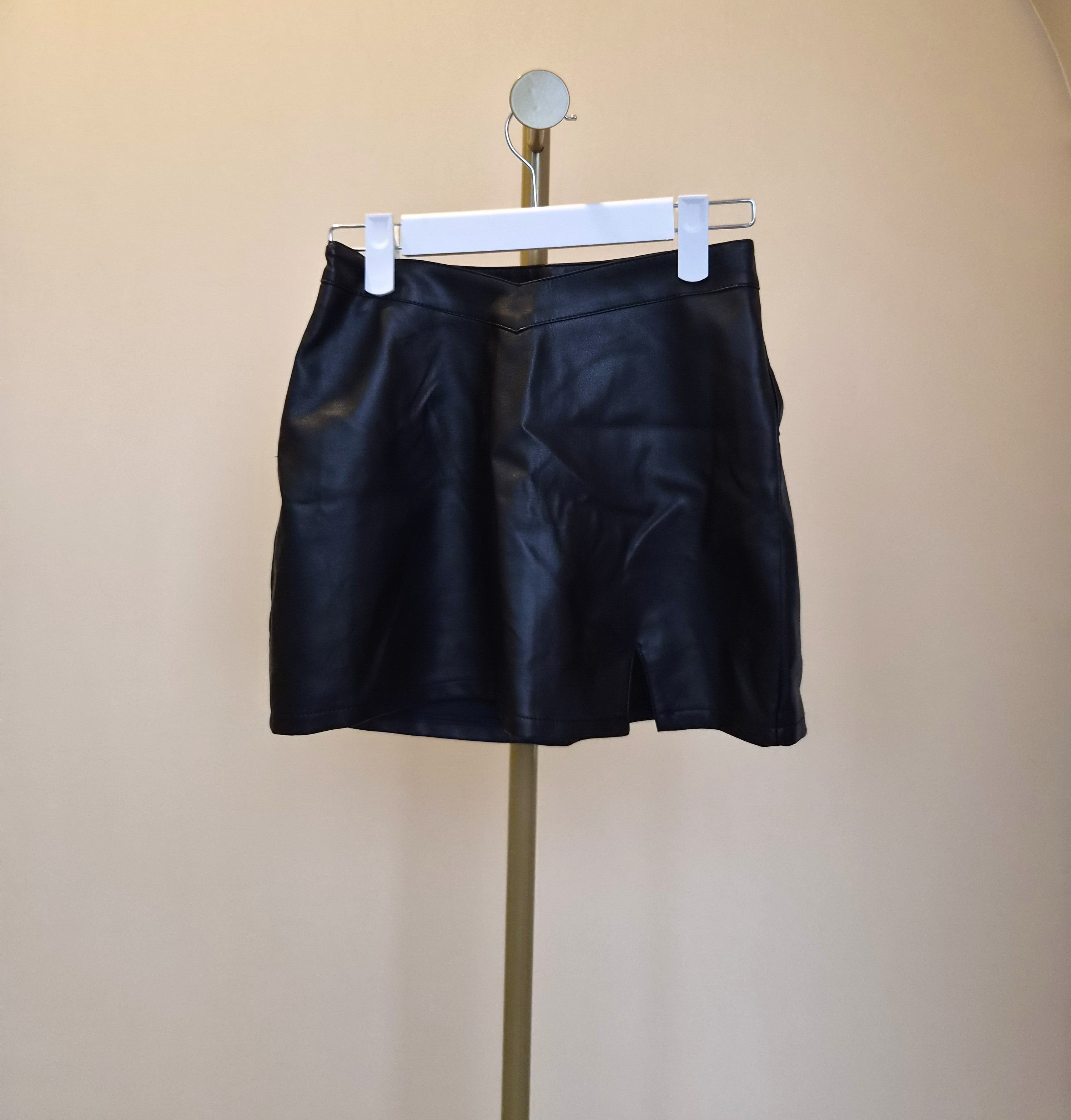 Black Faux Leather Skort – Size XS