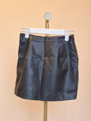 Black Faux Leather Skort – Size XS