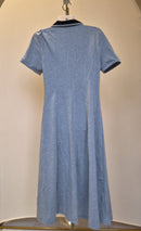 Grey Collared Knit Midi Dress – Size S