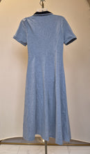 Grey Collared Knit Midi Dress – Size S