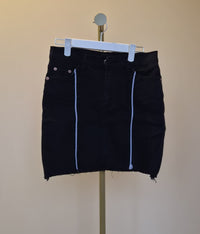 GBJ Black Denim Mini Skirt – Size L